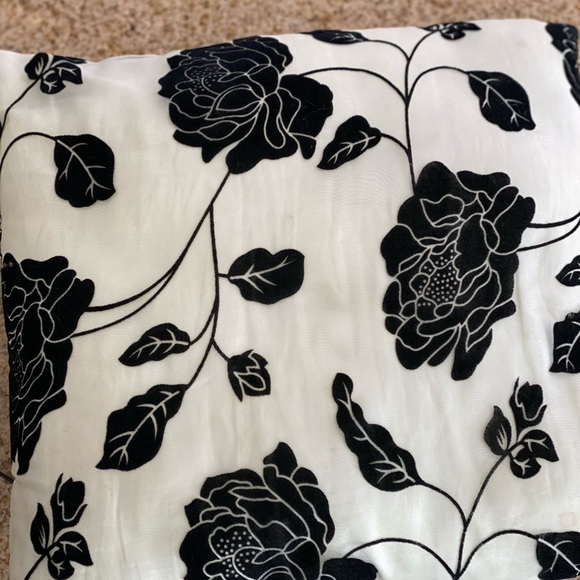 🖤Pillow with Black Rose Design over White Mesh🖤 - Picture 4 of 6